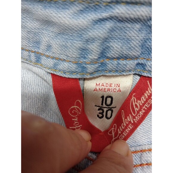 Lucky Brand by Gene Montesano Women's 10/30 Crop Blue Light Denim Jeans - Picture 9 of 15